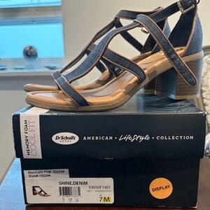 Dr. Scholl's Denim Strappy Heels